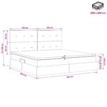 vidaXL Postel s úložným prostorem a matrací Modrá 200 x 200 cm látka – Obrázok 11