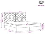 vidaXL Postel s úložným prostorem a matrací Modrá 200 x 200 cm látka – Obrázok 11