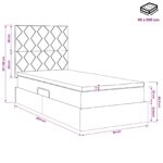 vidaXL Postel s úložným prostorem a matrací Tmavomodrá 90 x 200 cm – Obrázok 11