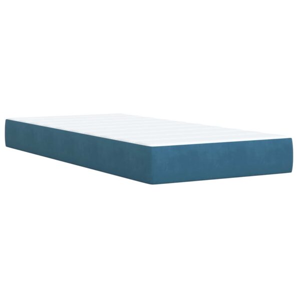 vidaXL Postel s úložným prostorem a matrací Tmavomodrá 90 x 200 cm – Obrázok 5