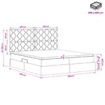 vidaXL Úložná posteľ s čelnou doskou Tmavomodrá 200 x 200 cm Zamat – Obrázok 11