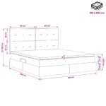 vidaXL LED úložná posteľ s matracom Svetlosivá 160 x 200 cm Zamat – Obrázok 12