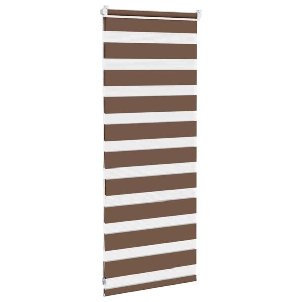 vidaXL Zebra roleta hnedá 60x100 cm šírka látky 55,9 cm polyester – Obrázok 3