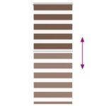 vidaXL Zebra roleta hnedá 60x100 cm šírka látky 55,9 cm polyester – Obrázok 5
