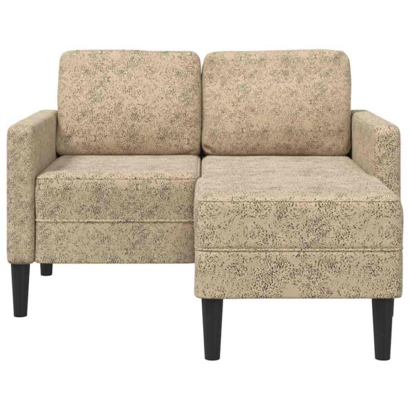 vidaXL 2-miestna pohovka s ležadlom v tvare L, svetlosivá 125 cm, umelá koža – Obrázok 3