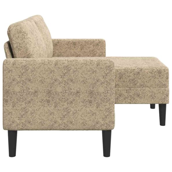 vidaXL 2-miestna pohovka s ležadlom v tvare L, svetlosivá 125 cm, umelá koža – Obrázok 4