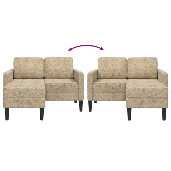 vidaXL 2-miestna pohovka s ležadlom v tvare L, svetlosivá 125 cm, umelá koža – Obrázok 6