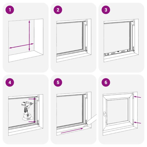 vidaXL Podkrovné okno RISOR 60 x 90 cm PVC a sklo Biela – Obrázok 11