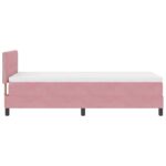 vidaXL Posteľ s pružinovým rámom Ružová 90 x 190 cm Zamat – Obrázok 8