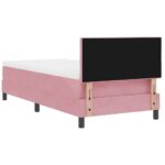 vidaXL Posteľ s pružinovým rámom Ružová 90 x 190 cm Zamat – Obrázok 9
