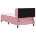 vidaXL Posteľ s pružinovým rámom Ružová 90 x 200 cm Zamat – Obrázok 8