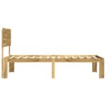 vidaXL Posteľový rám s čelom dvojlôžkový ROSTOCK Biela 140 x 190 cm – Obrázok 5