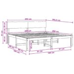 vidaXL Posteľový rám s čelom dvojlôžkový ROSTOCK Prírodná 200 x 200 cm – Obrázok 10