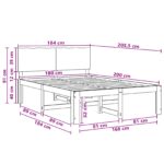 vidaXL Posteľový rám s čelom dvojlôžkový ROSTOCK Prírodná 180 x 200 cm – Obrázok 10