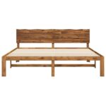vidaXL Posteľový rám s čelom dvojlôžkový ROSTOCK Prírodná 180 x 200 cm – Obrázok 4