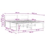 vidaXL Posteľový rám s čelom dvojlôžkový ROSTOCK Biela 200 x 200 cm – Obrázok 10
