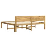 vidaXL Posteľový rám s čelom dvojlôžkový ROSTOCK Biela 200 x 200 cm – Obrázok 6