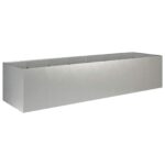 vidaXL Záhradný kvetináč Strieborná 280 x 80 x 60 cm – Obrázok 2