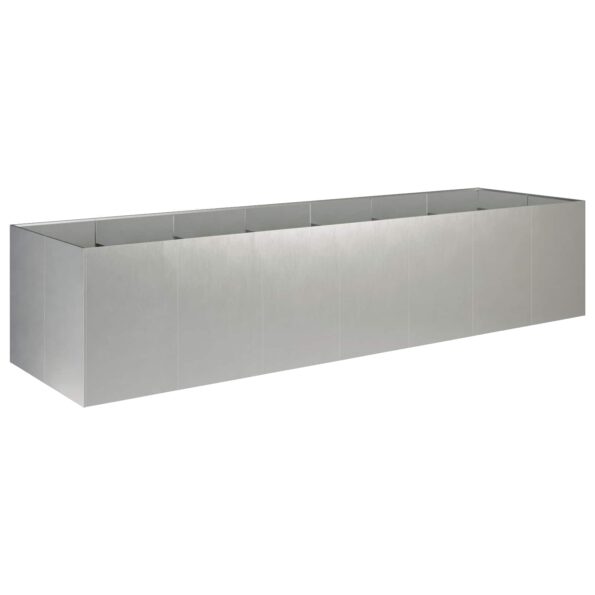 vidaXL Záhradný kvetináč Strieborná 280 x 80 x 60 cm – Obrázok 2