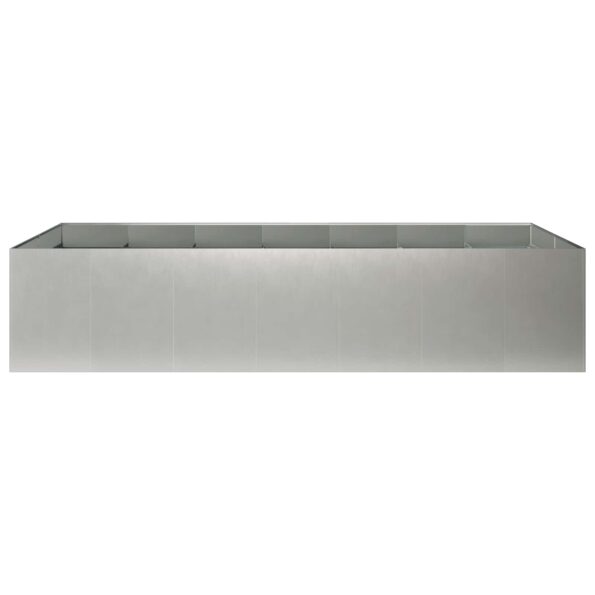 vidaXL Záhradný kvetináč Strieborná 280 x 80 x 60 cm – Obrázok 3