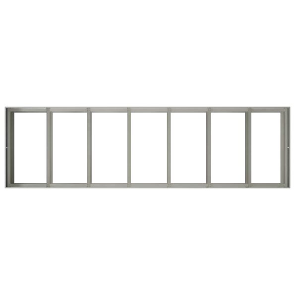 vidaXL Záhradný kvetináč Strieborná 280 x 80 x 60 cm – Obrázok 4