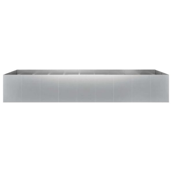vidaXL Záhradný kvetináč Strieborná 360 x 80 x 60 cm Pozinkovaná oceľ – Obrázok 3