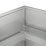 vidaXL Záhradný kvetináč Strieborná 360 x 80 x 60 cm Pozinkovaná oceľ – Obrázok 5