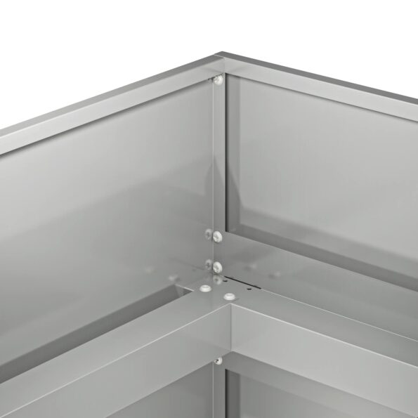 vidaXL Záhradný kvetináč Strieborná 360 x 80 x 60 cm Pozinkovaná oceľ – Obrázok 5