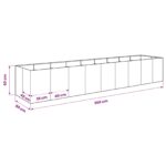 vidaXL Záhradný kvetináč Strieborná 360 x 80 x 60 cm Pozinkovaná oceľ – Obrázok 7