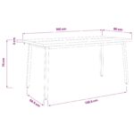 vidaXL Štvorcový jedálenský stôl 160 x 80 x 75 cm Pevné akáciové drevo – Obrázok 10