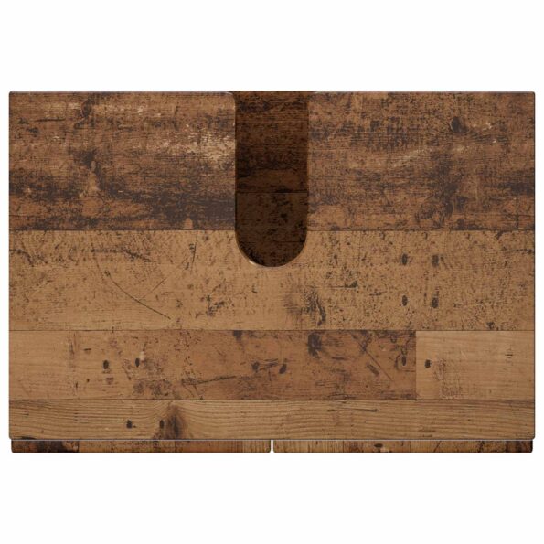 vidaXL Set kúpeľňových skriniek 2 ks Staré drevo Spracované drevo – Obrázok 7
