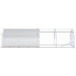 vidaXL Kurník pre kurčatá Strieborná 400 x 150 x 100 cm – Obrázok 4