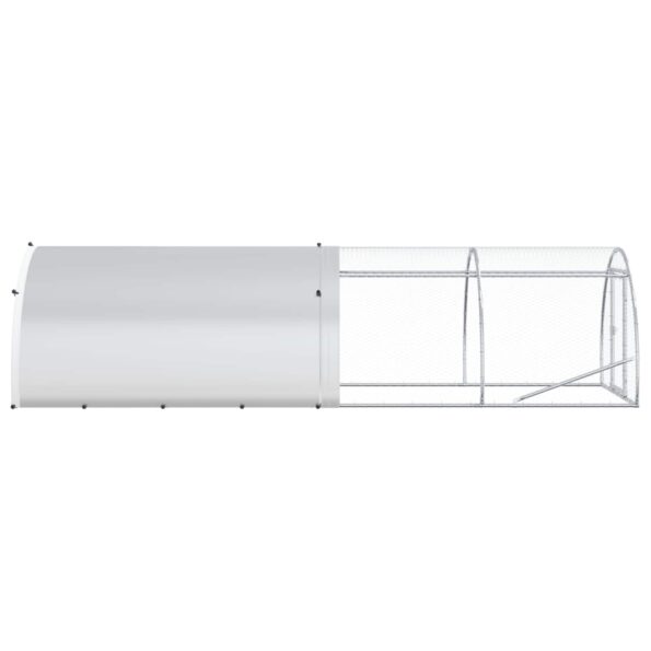 vidaXL Kurník pre kurčatá Strieborná 400 x 150 x 100 cm – Obrázok 4