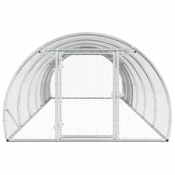 vidaXL Kurník pre kurčatá Strieborná 600 x 150 x 100 cm – Obrázok 3