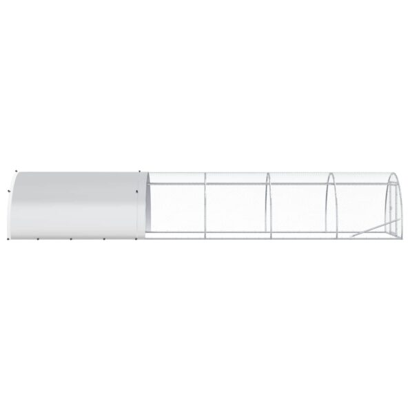 vidaXL Kurník pre kurčatá Strieborná 600 x 150 x 100 cm – Obrázok 4