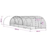 vidaXL Kurník pre kurčatá Strieborná 600 x 150 x 100 cm – Obrázok 9