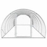 vidaXL Kurník pre kurčatá Strieborná 800 x 150 x 100 cm – Obrázok 3