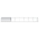 vidaXL Kurník pre kurčatá Strieborná 800 x 150 x 100 cm – Obrázok 4