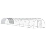 vidaXL Kurník pre kurčatá Strieborná 1000 x 150 x 100 cm – Obrázok 2