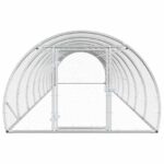 vidaXL Kurník pre kurčatá Strieborná 1000 x 150 x 100 cm – Obrázok 3