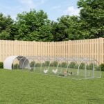 vidaXL Kurník pre kurčatá Strieborná 1200 x 150 x 100 cm – Obrázok 10