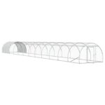 vidaXL Kurník pre kurčatá Strieborná 1200 x 150 x 100 cm – Obrázok 2