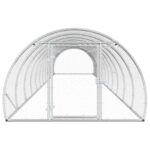 vidaXL Kurník pre kurčatá Strieborná 1200 x 150 x 100 cm – Obrázok 3