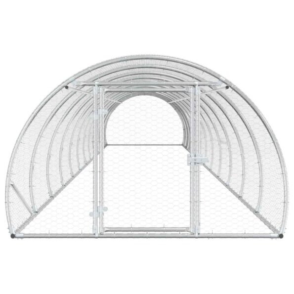 vidaXL Kurník pre kurčatá Strieborná 1200 x 150 x 100 cm – Obrázok 3