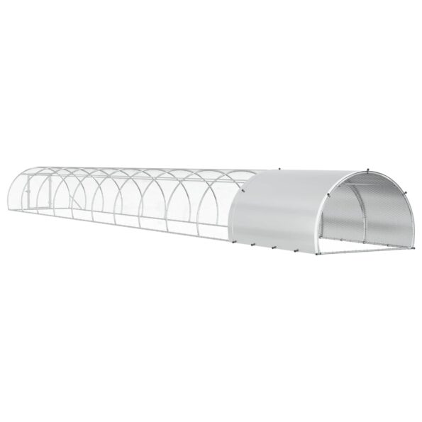 vidaXL Kurník pre kurčatá Strieborná 1200 x 150 x 100 cm – Obrázok 5