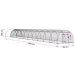 vidaXL Kurník pre kurčatá Strieborná 1200 x 150 x 100 cm – Obrázok 9