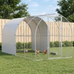 vidaXL Kurník pre kurčatá Strieborná 400 x 200 x 200 cm