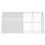 vidaXL Kurník pre kurčatá Strieborná 400 x 200 x 200 cm – Obrázok 4