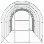 vidaXL Kurník pre kurčatá Strieborná 600 x 200 x 200 cm – Obrázok 3