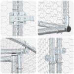 vidaXL Kurník pre kurčatá Strieborná 600 x 200 x 200 cm – Obrázok 6